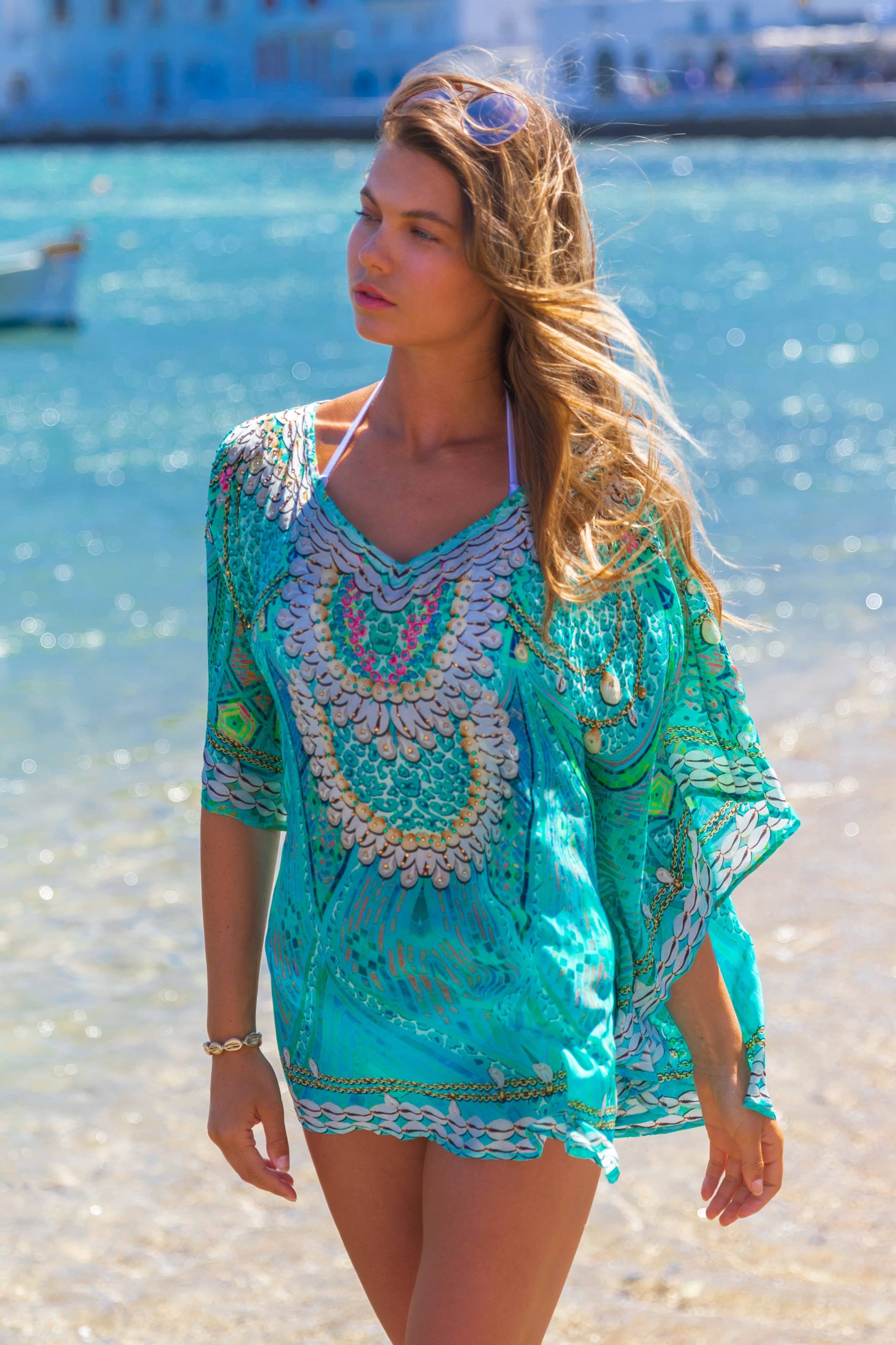 Aqua peite beach cover ups for the beach 