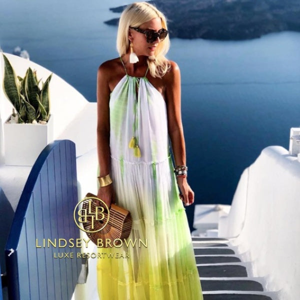 fabulous beach cover-ups and stunning silk holiday dresses by Lindsey Brown resort wear 